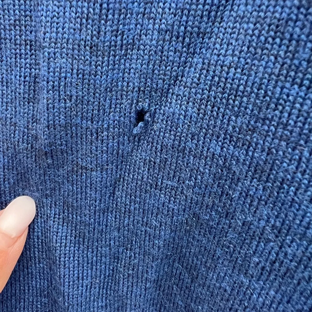 BANANA REPUBLIC Italian Merino Wool Blue Mens Baruffa Sweater Medium Tall